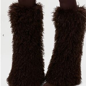 Naked Wardrobe Brown Furry Boots